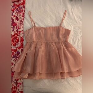 NWT Cotton Candy LA Shimmery Babydoll Top